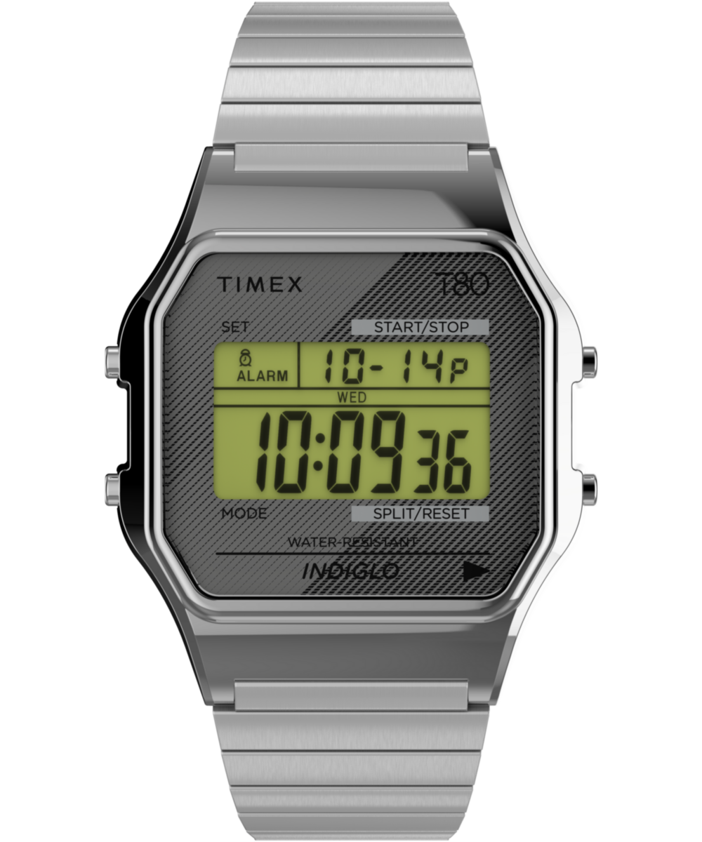 Timex Timex T80 34mm Stainless Steel Expansion Band Watch