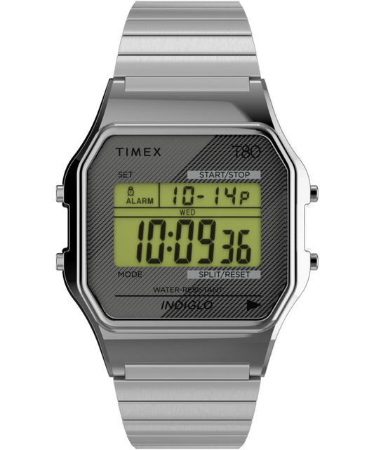 Timex Timex T80 34mm Stainless Steel Expansion Band Watch