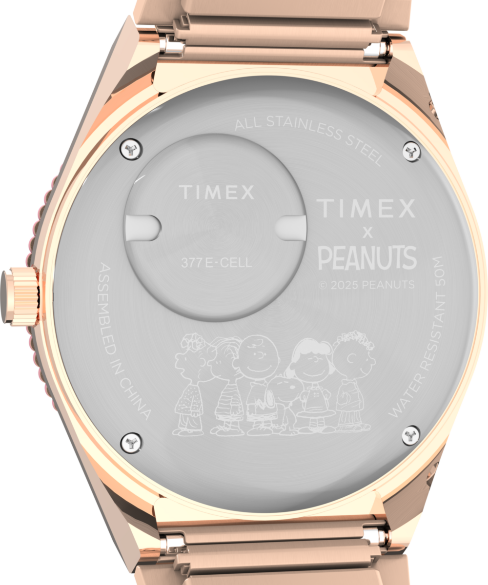 Timex Peanuts Q Timex In Bloom 36mm Stainless Steel Expansion Band Watch