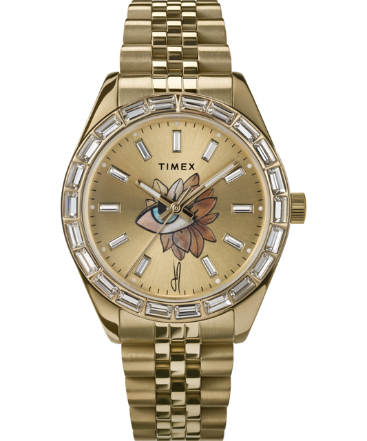 Timex Timex Legacy x Jacquie Aiche Gold Sunray Dial with Tribe Eye 36mm Watc