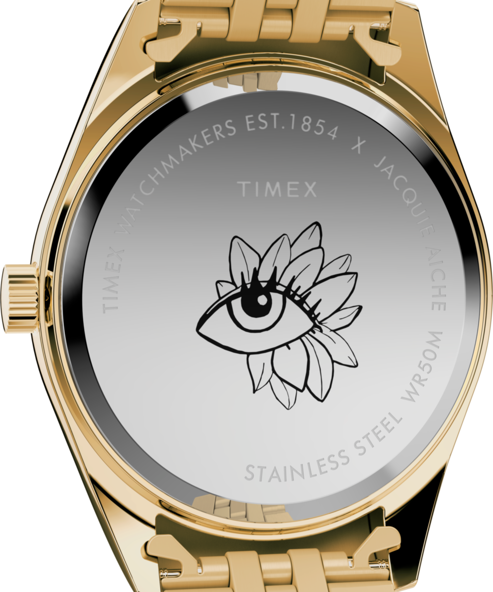 Timex Timex Legacy x Jacquie Aiche Gold Sunray Dial with Tribe Eye 36mm Watc