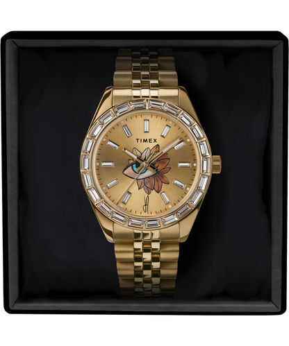 Timex Timex Legacy x Jacquie Aiche Gold Sunray Dial with Tribe Eye 36mm Watc