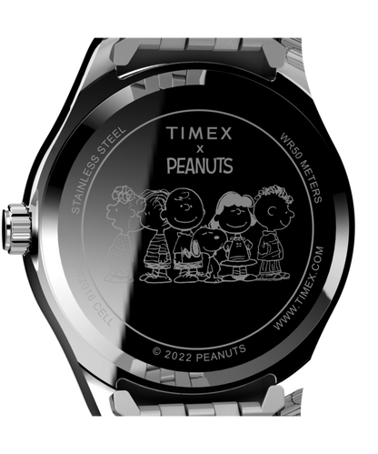 Timex Peanuts x Timex Legacy 34mm Stainless Steel Bracelet Watch