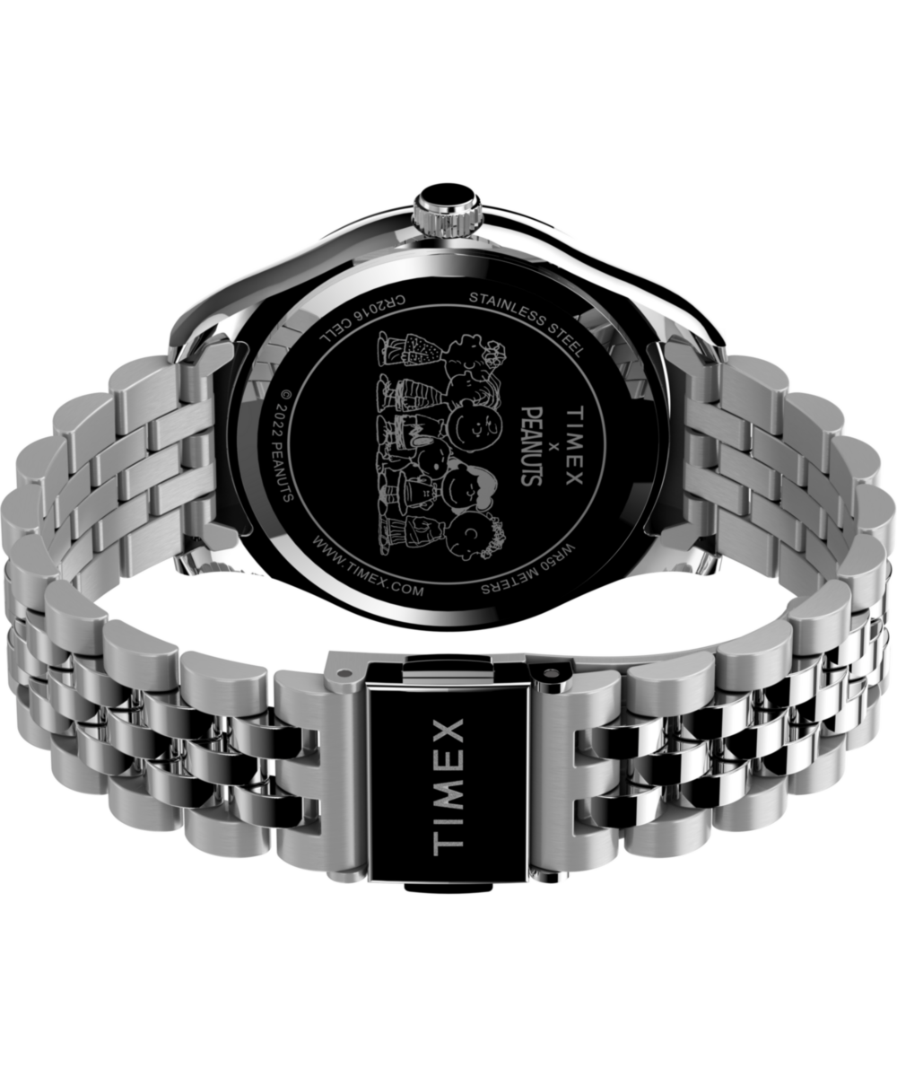 Timex Peanuts x Timex Legacy 34mm Stainless Steel Bracelet Watch