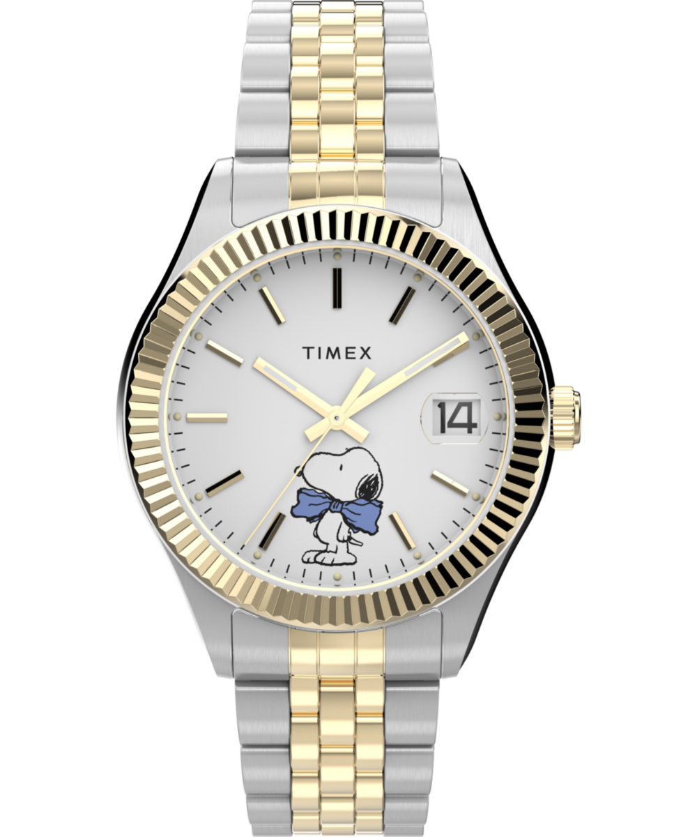 Timex Peanuts x Timex Legacy Bowtie 34mm Stainless Steel Bracelet Watch