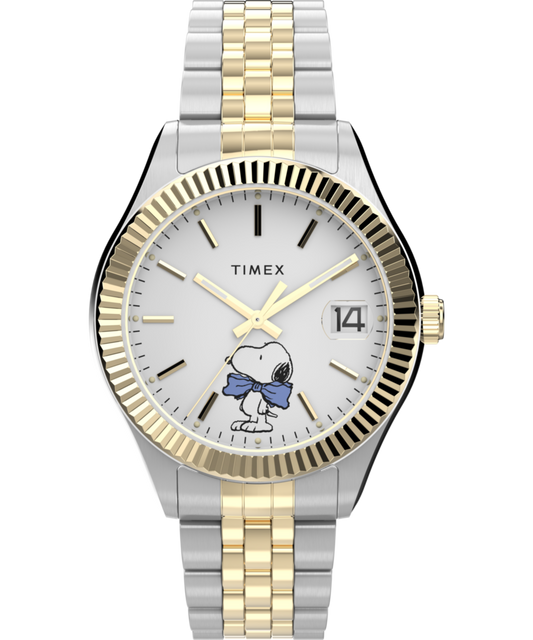 Timex Peanuts x Timex Legacy Bowtie 34mm Stainless Steel Bracelet Watch