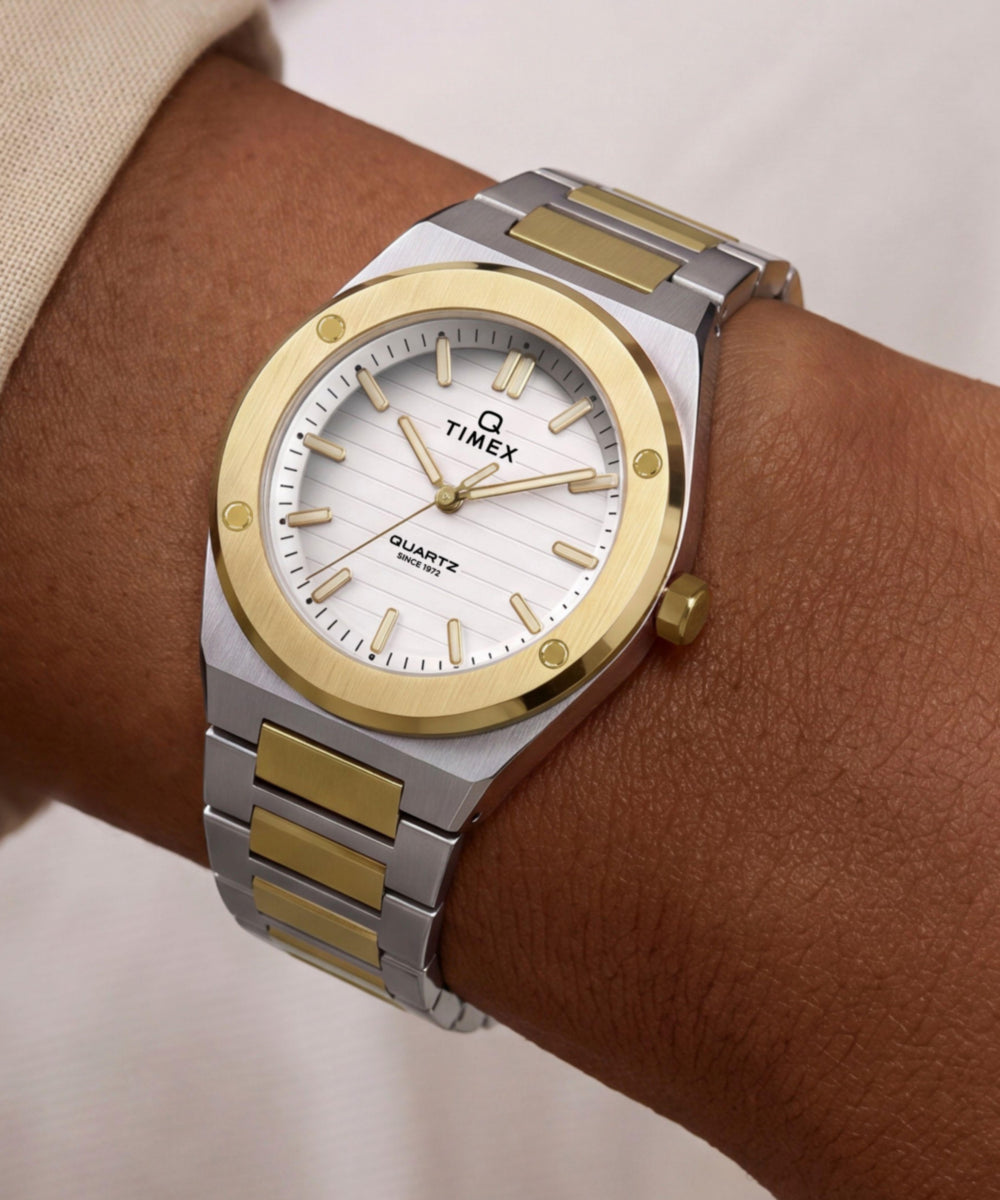 Timex Q Timex Marbella 34mm Stainless Steel Bracelet Watch