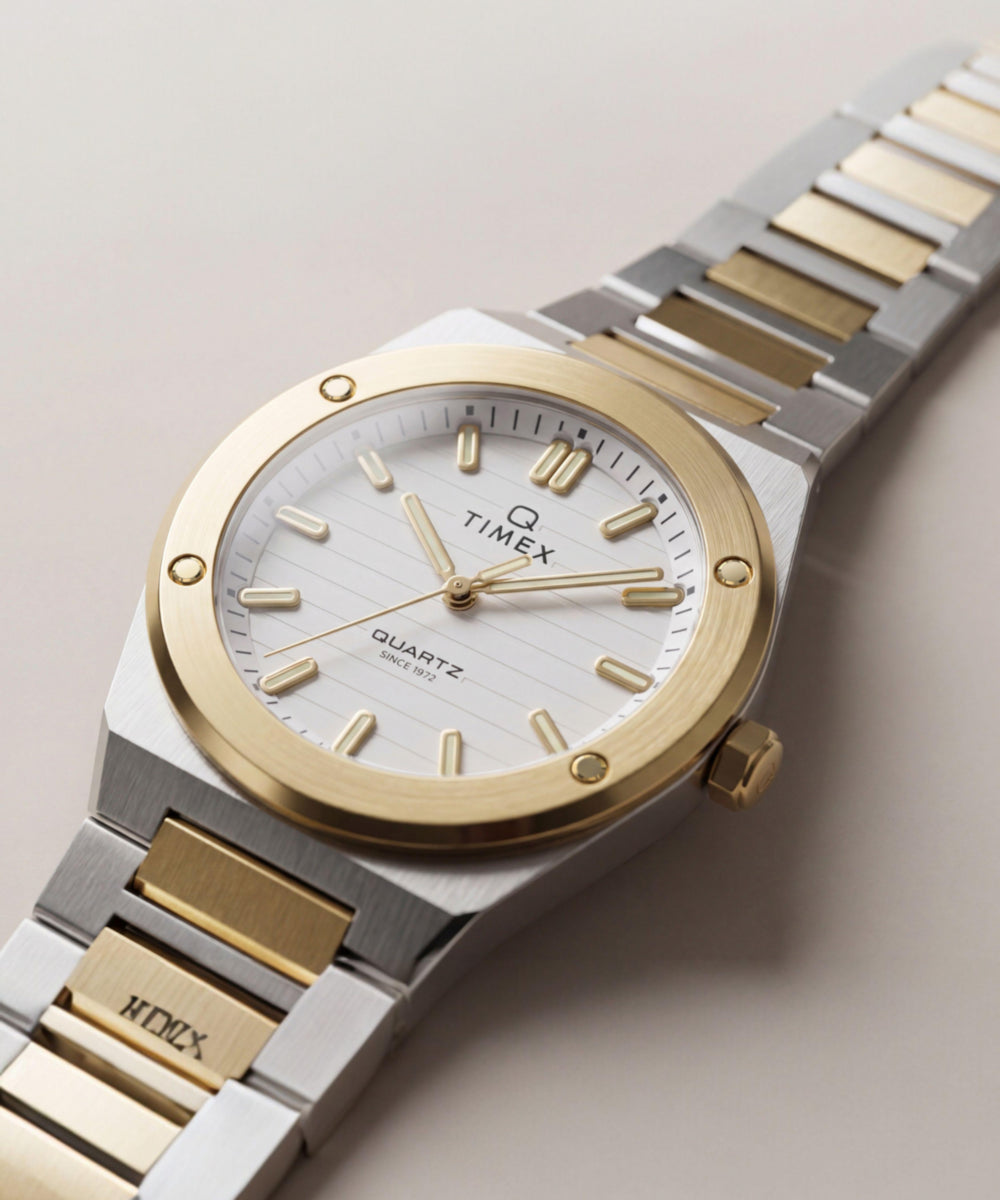 Timex Q Timex Marbella 34mm Stainless Steel Bracelet Watch