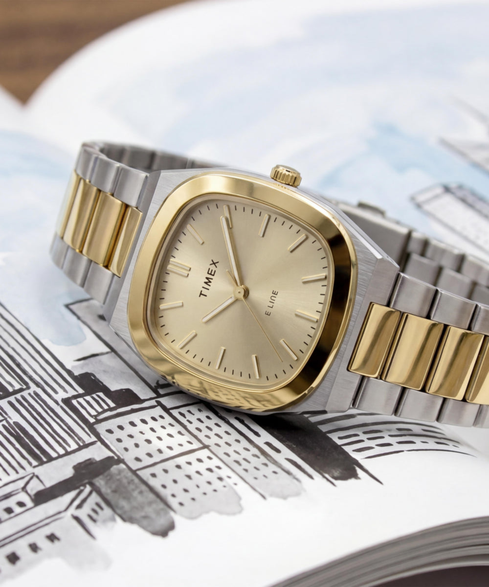 Timex Timex Quartz E Line 30mm Stainless Steel Bracelet Watch