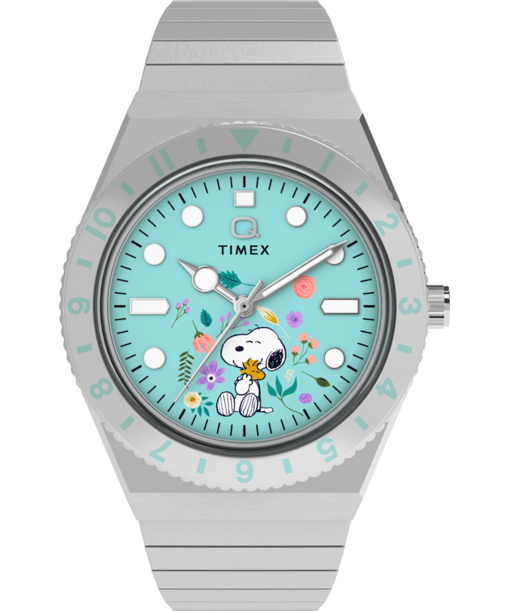 Timex Peanuts x Q Timex 36mm Stainless Steel Expansion Band Watch