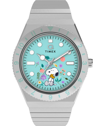 Timex Peanuts x Q Timex 36mm Stainless Steel Expansion Band Watch