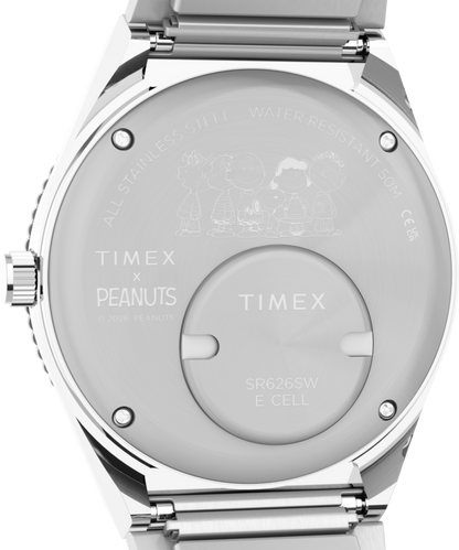 Timex Peanuts x Q Timex 36mm Stainless Steel Expansion Band Watch