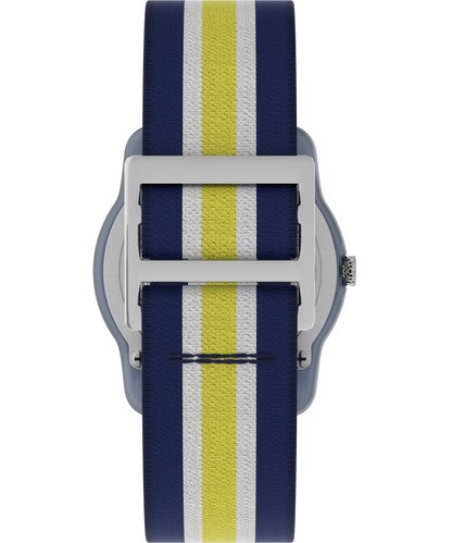 Timex TIMEX TIME MACHINES 29mm Blue/Yellow Stripe Elastic Fabric Kids Watch