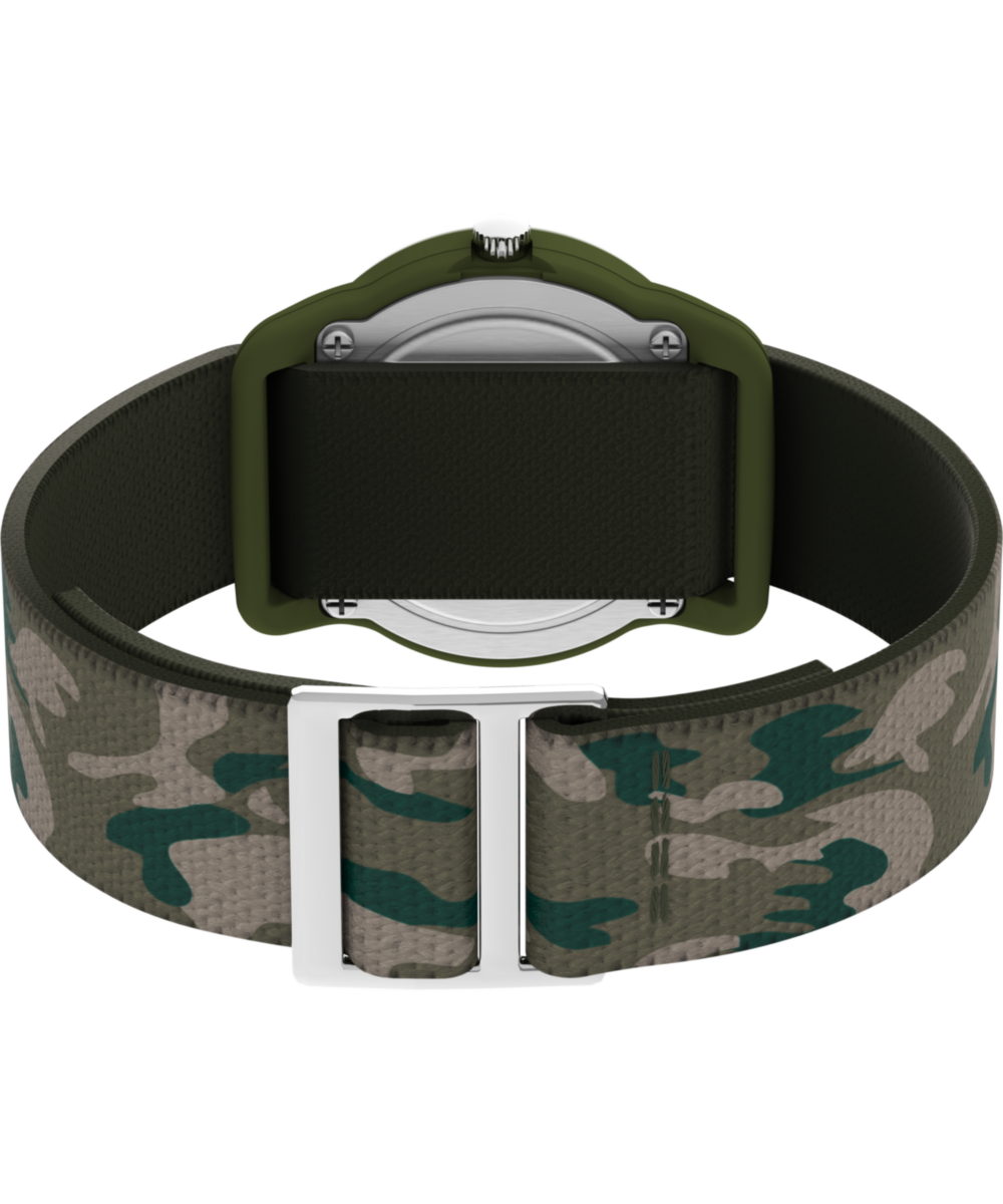 Timex TIMEX TIME MACHINES 29mm Green Camo Elastic Fabric Kids Watch