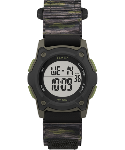 Timex TIMEX TIME MACHINES 35mm Green/Brown Camo Fast Wrap Kids Digital Wat
