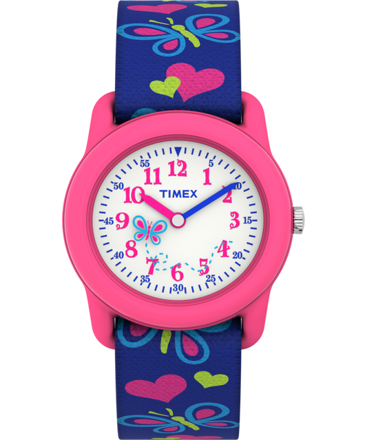 Timex TIMEX TIME MACHINES 29mm Butterflies and Hearts Blue Elastic Fabric K