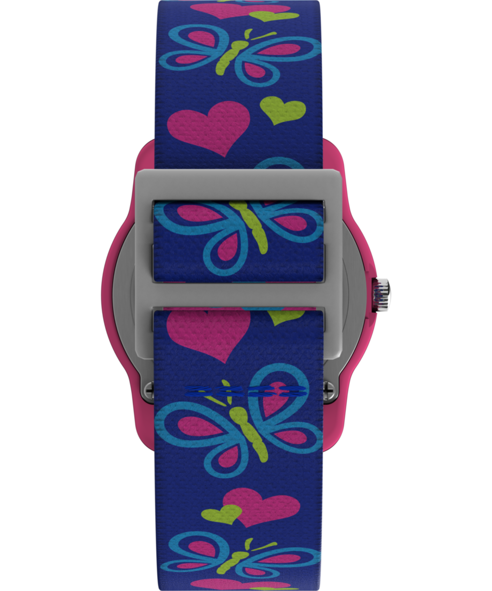 Timex TIMEX TIME MACHINES 29mm Butterflies and Hearts Blue Elastic Fabric K