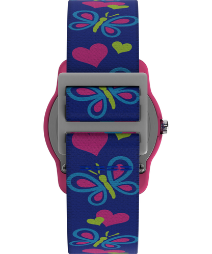 Timex TIMEX TIME MACHINES 29mm Butterflies and Hearts Blue Elastic Fabric K