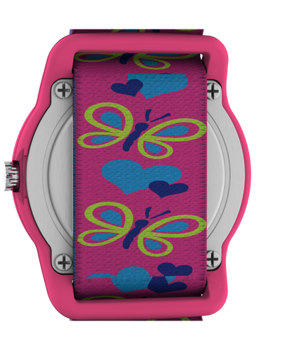 Timex TIMEX TIME MACHINES 29mm Butterflies and Hearts Blue Elastic Fabric K