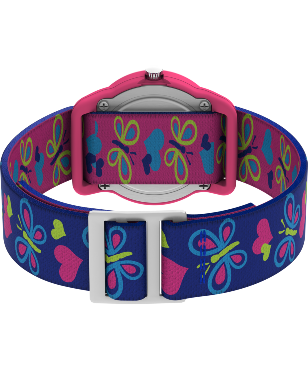 Timex TIMEX TIME MACHINES 29mm Butterflies and Hearts Blue Elastic Fabric K
