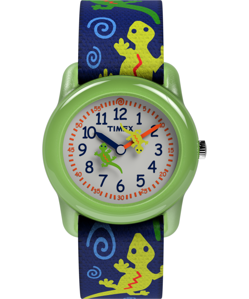 Timex TIMEX TIME MACHINES 29mm Green Gecko Elastic Fabric Kids Watch