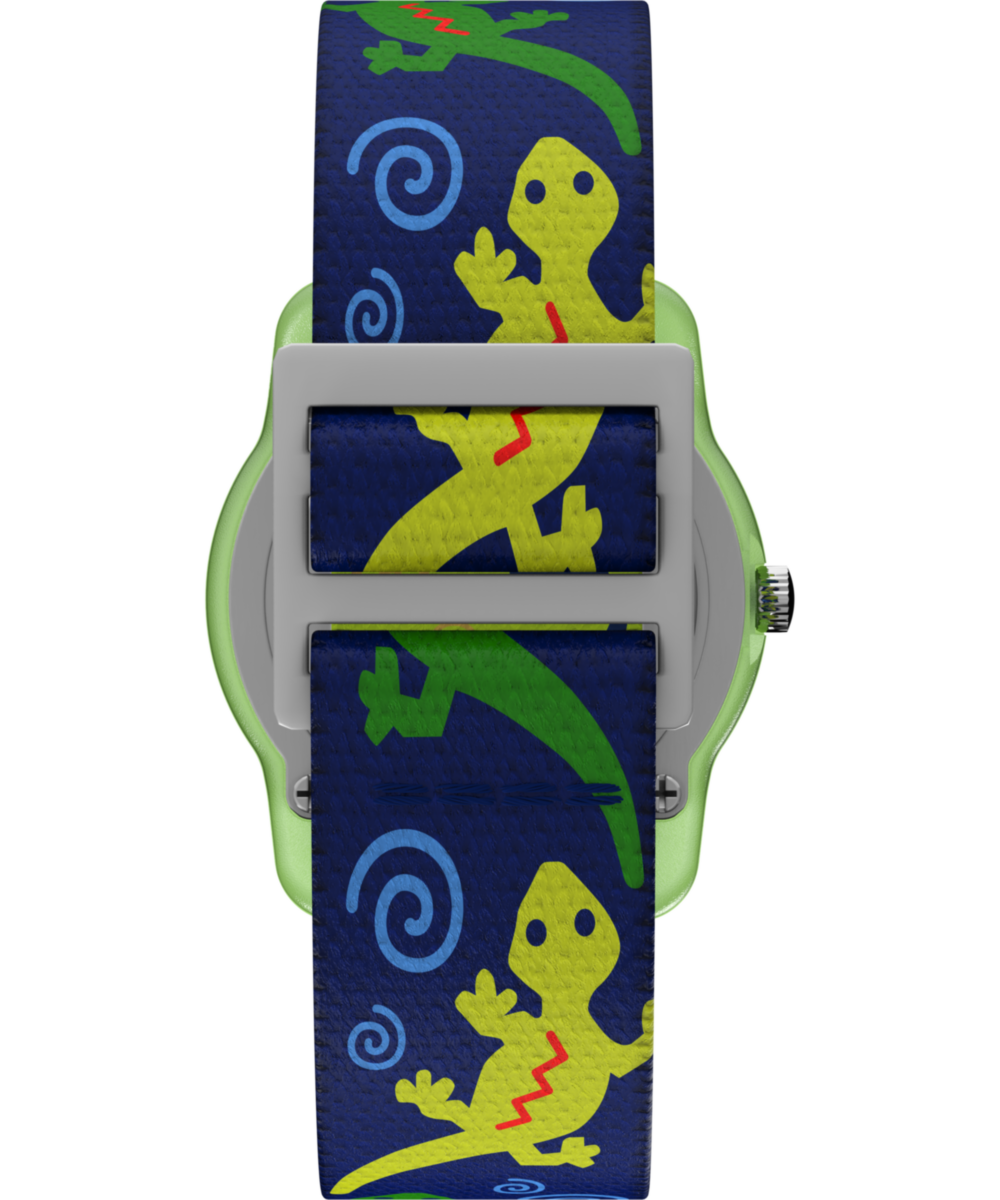 Timex TIMEX TIME MACHINES 29mm Green Gecko Elastic Fabric Kids Watch