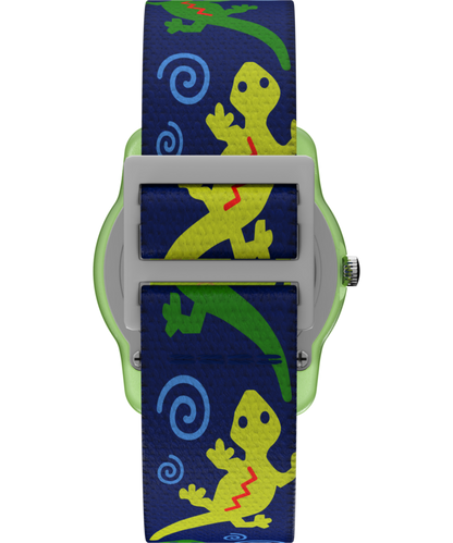 Timex TIMEX TIME MACHINES 29mm Green Gecko Elastic Fabric Kids Watch