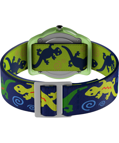 Timex TIMEX TIME MACHINES 29mm Green Gecko Elastic Fabric Kids Watch