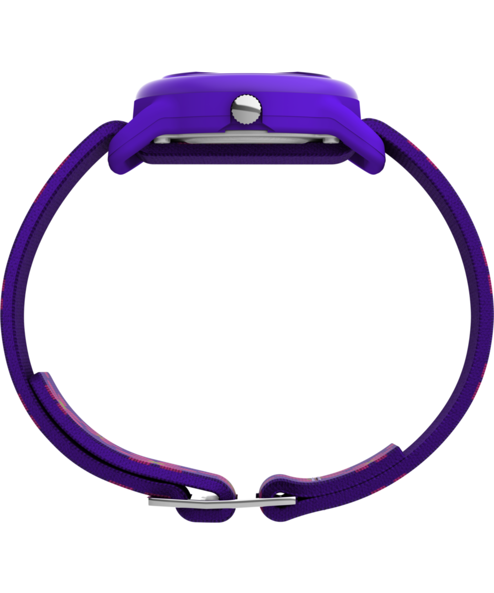 Timex TIMEX TIME MACHINES 29mm Purple Floral Elastic Fabric Kids Watch