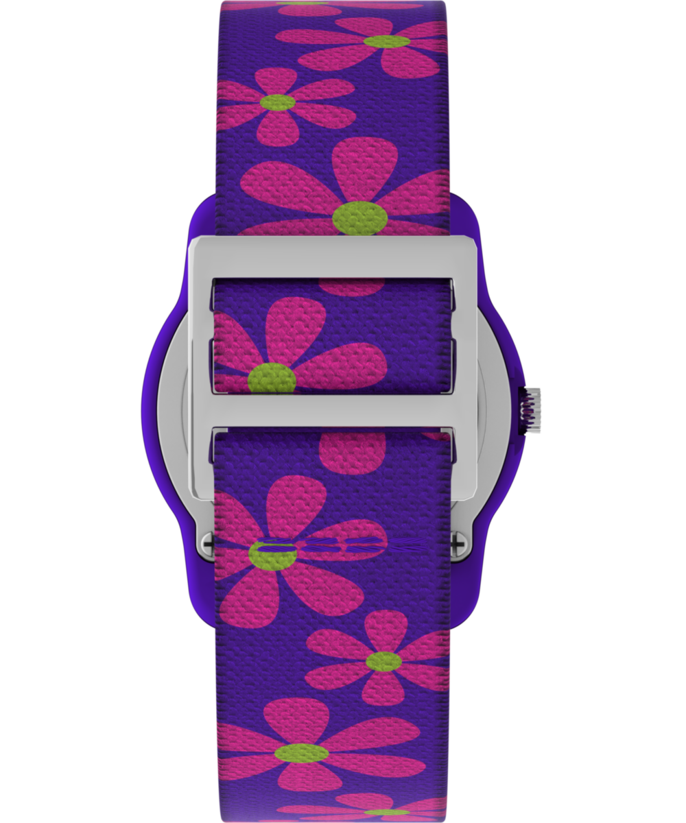 Timex TIMEX TIME MACHINES 29mm Purple Floral Elastic Fabric Kids Watch