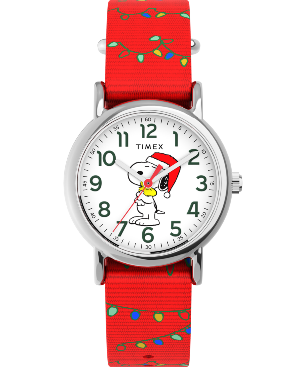 Timex Peanuts x Timex Weekender Snoopy Santa Hat 31mm Fabric Strap Watch
