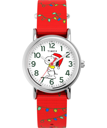 Timex Peanuts x Timex Weekender Snoopy Santa Hat 31mm Fabric Strap Watch