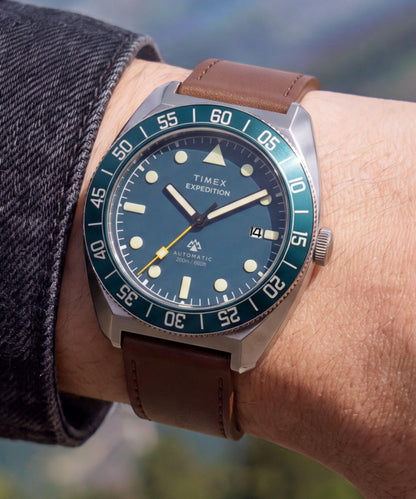 Timex Expedition Pioneer Automatic 41mm Leather Strap Watch