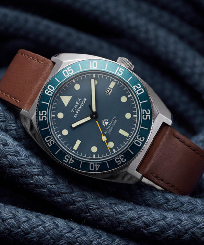 Timex Expedition Pioneer Automatic 41mm Leather Strap Watch