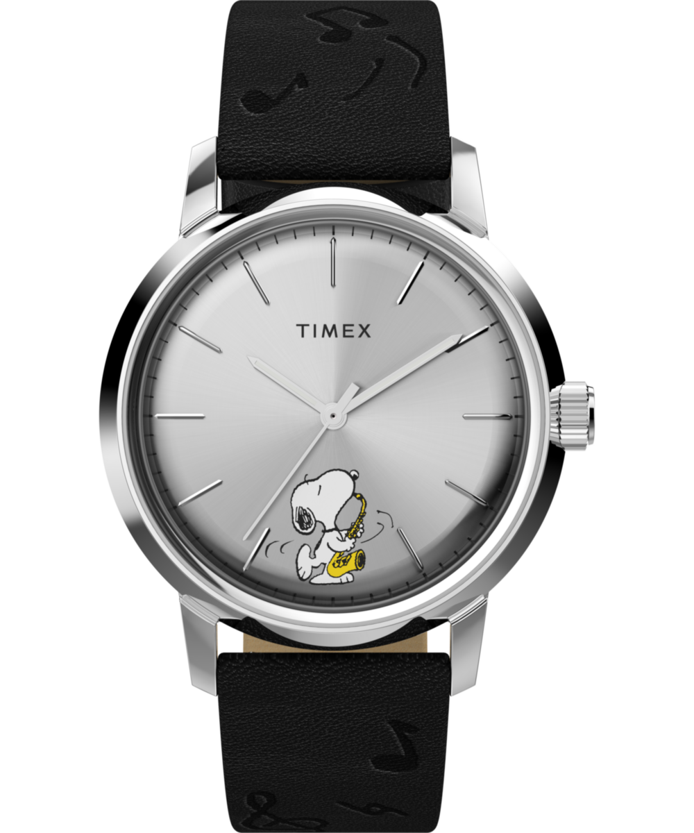 Timex Peanuts x Timex Marlin Automatic Saxophonist 40mm Leather Strap Watc