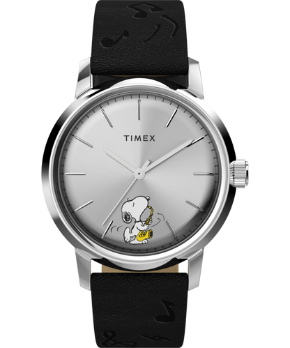 Timex Peanuts x Timex Marlin Automatic Saxophonist 40mm Leather Strap Watc