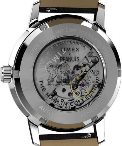 Timex Peanuts x Timex Marlin Automatic Saxophonist 40mm Leather Strap Watc