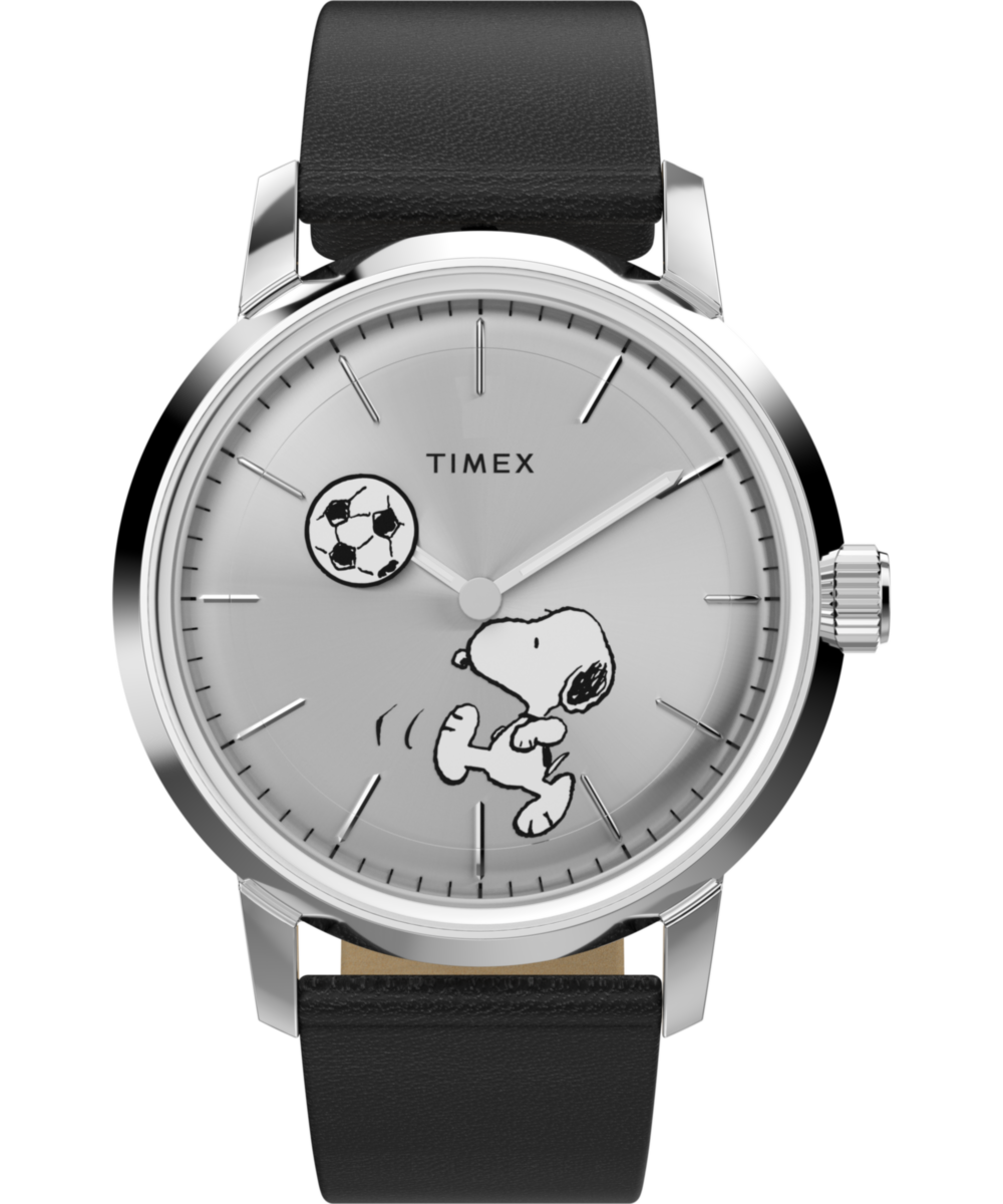 Timex Peanuts x Timex Marlin Automatic Soccer 40mm Leather Strap Watch