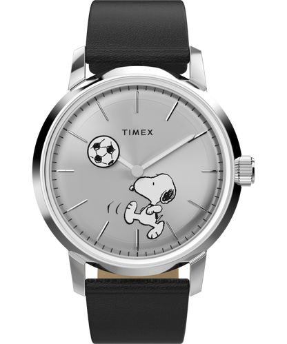 Timex Peanuts x Timex Marlin Automatic Soccer 40mm Leather Strap Watch