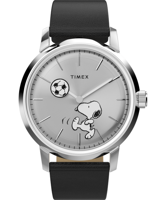 Timex Peanuts x Timex Marlin Automatic Soccer 40mm Leather Strap Watch