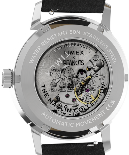 Timex Peanuts x Timex Marlin Automatic Soccer 40mm Leather Strap Watch