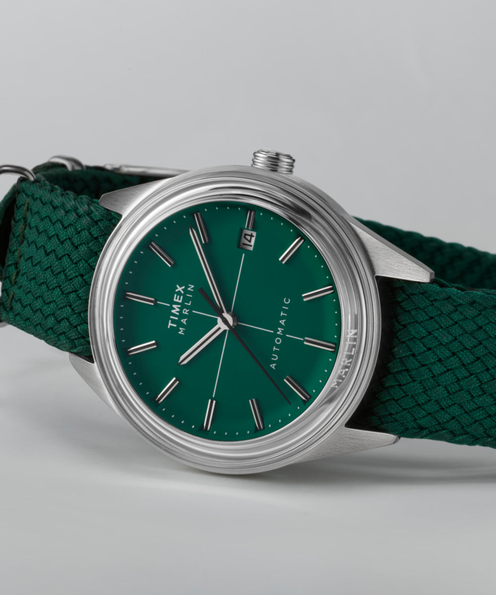 Timex Marlin Jet Automatic 38mm Fabric Strap Watch