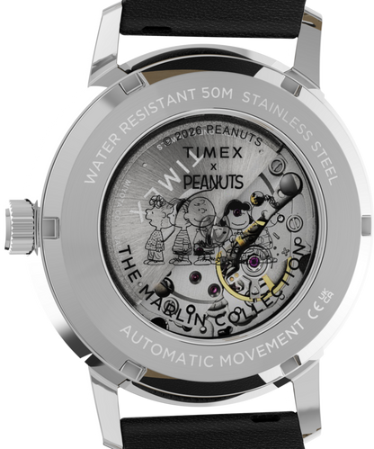 Timex Peanuts x Timex Marlin Automatic Americana 40mm Leather Strap Watch