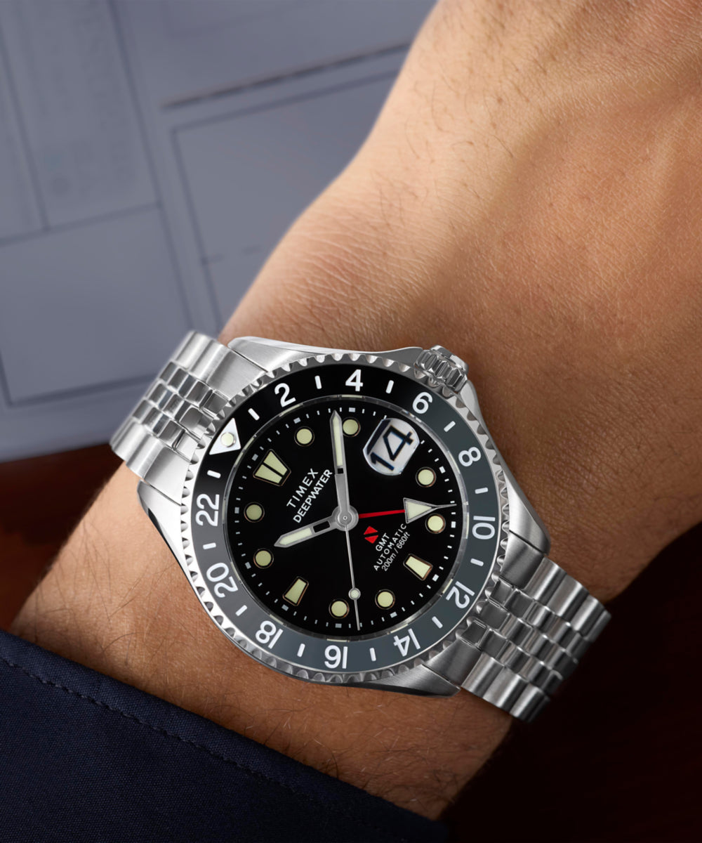 Timex Deepwater Meridian 200 Automatic GMT 42mm Stainless Steel Bracelet Wat