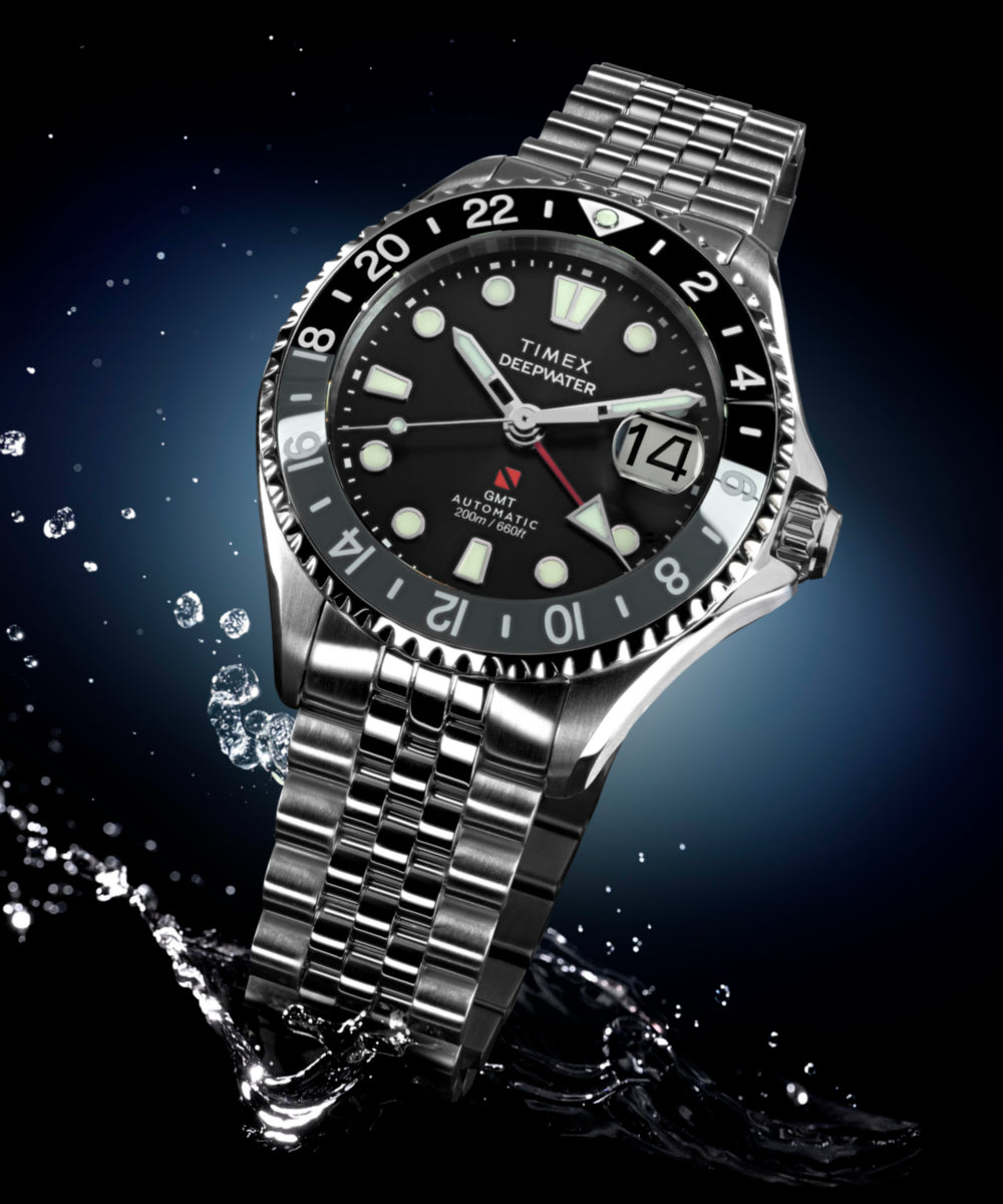 Timex Deepwater Meridian 200 Automatic GMT 42mm Stainless Steel Bracelet Wat