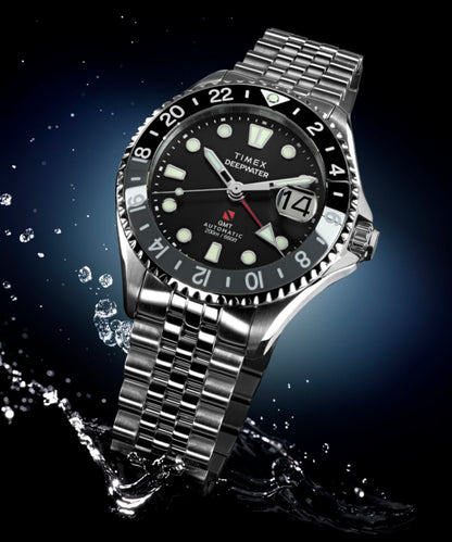 Timex Deepwater Meridian 200 Automatic GMT 42mm Stainless Steel Bracelet Wat