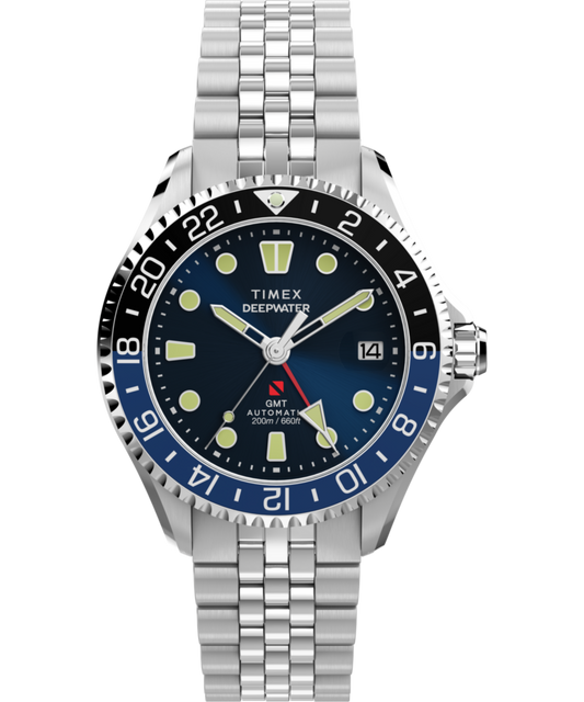 Timex Deepwater Meridian 200 Automatic GMT 42mm Stainless Steel Bracelet Wat