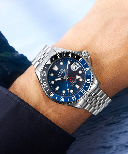 Timex Deepwater Meridian 200 Automatic GMT 42mm Stainless Steel Bracelet Wat