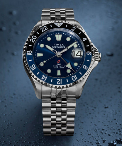 Timex Deepwater Meridian 200 Automatic GMT 42mm Stainless Steel Bracelet Wat