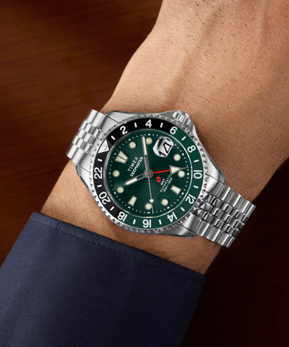 Timex Deepwater Meridian 200 Automatic GMT 42mm Stainless Steel Bracelet Wat